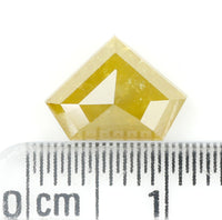 2.52 Ct Natural Loose Diamond, Shield Cut Diamond, Yellow Color Diamond, Rose Cut Diamond, Real Rustic Diamond, Antique Diamond KDL9615