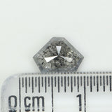 1.09 CT Natural Loose Diamond, Shield Cut Diamond, Salt And Pepper Diamond, Black Diamond , Grey Diamond, Antique Rose Cut Diamond KDL253