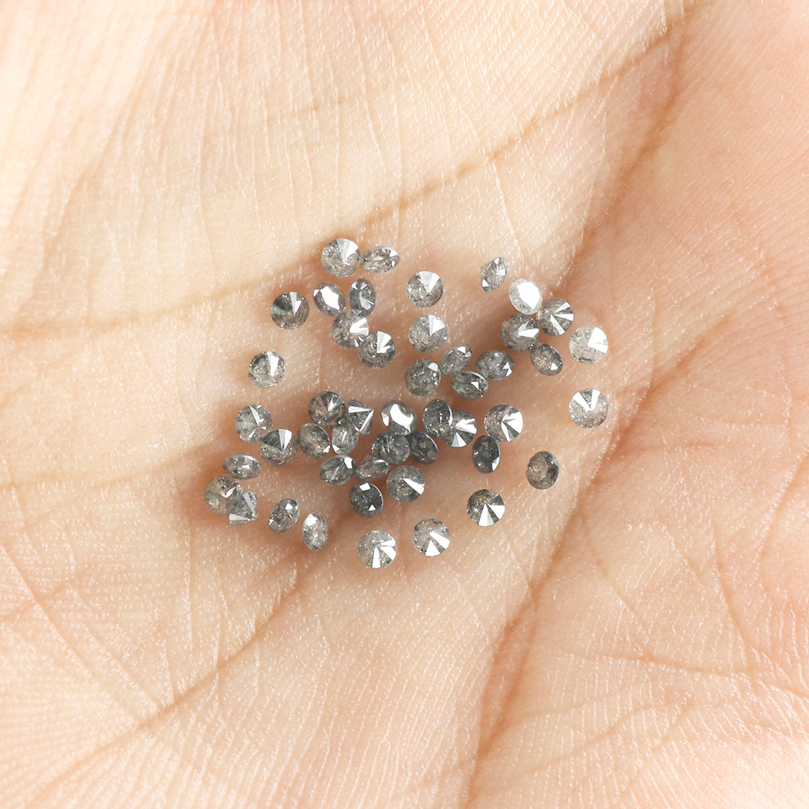 1.31 CT Natural Loose Round Shape Diamond Salt And Pepper Round Cut Diamond 1.60 MM Natural Loose Diamond Round Brilliant Cut Diamond LQ088
