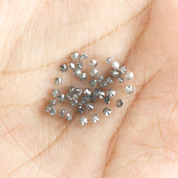 1.31 Ct Natural Loose Diamond, Round Brilliant Cut, Salt Pepper Diamond, Black Diamond, Gray Diamond, Round Cut Diamond, Real Diamond L088