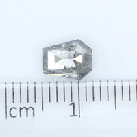 1.11 Ct Natural Loose Diamond Coffin Black Grey Salt And Pepper Color I3 Clarity 6.80 MM KDK2178