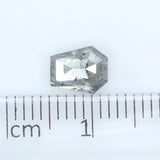 1.11 Ct Natural Loose Diamond Coffin Black Grey Salt And Pepper Color I3 Clarity 6.80 MM KDK2178