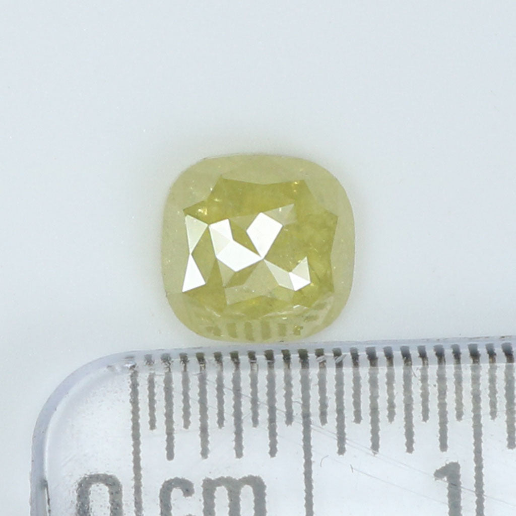 0.81 CT Natural Loose Cushion Shape Diamond Yellow Color Cushion Cut Diamond 5.65 MM Natural Yellow Diamond Cushion Rose Cut Diamond QL9098