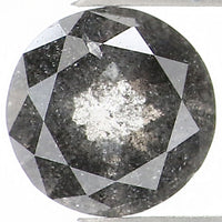 Natural Loose Round Rose Cut Salt And Pepper Diamond Black Grey Color 0.73 CT 5.80 MM Rose Cut Shape Diamond L1214