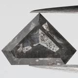 0.77 CT Shield Cut Diamond, Salt And Pepper Diamond, Natural Loose Diamond, Black Diamond, Grey Diamond, Antique Rose Cut Diamond KDL441