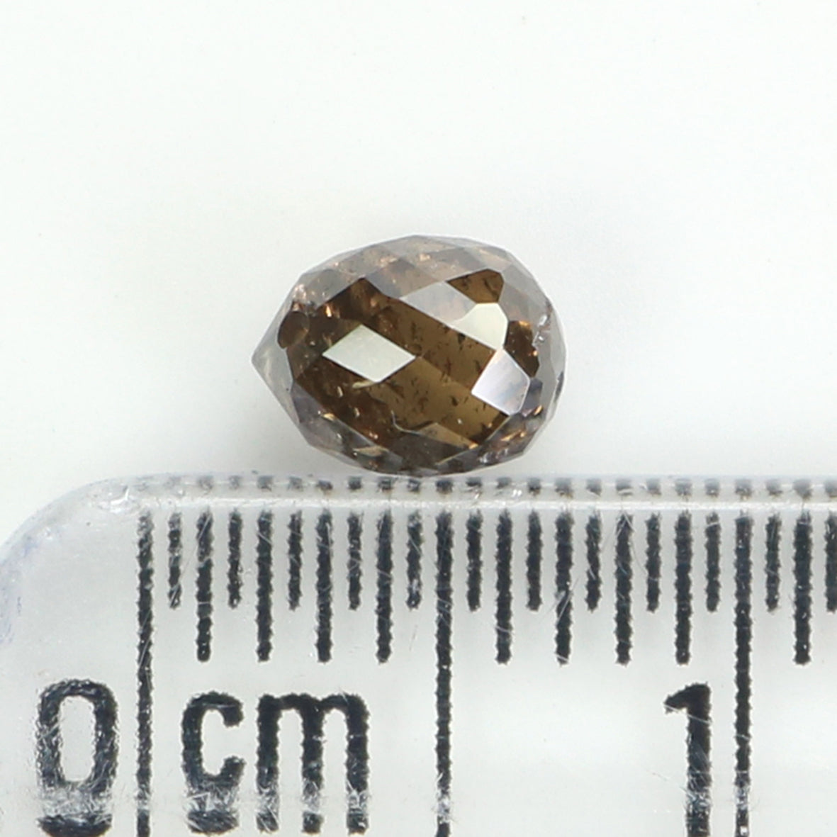 0.70 Ct Natural Loose Briolette Shape Diamond Brown Color Drop Diamond 5.25 MM Natural Loose Brown Color Briolette Rose Cut Diamond LQ9823
