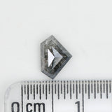 0.75 Ct Natural Loose Diamond, Salt And Pepper Diamond, Shield Cut Diamond, Black Gray Color Diamond, Rose Cut Real Rustic Diamond KDL9852
