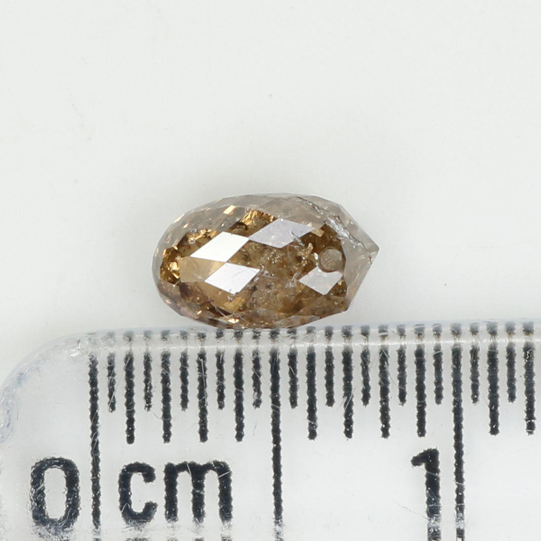 0.77 Ct Natural Loose Briolette Shape Diamond Brown Color Drop Diamond 6.25 MM Natural Loose Brown Color Briolette Rose Cut Diamond LQ9841