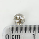 0.49 Ct Natural Loose Diamond, Round Rose Cut Diamond, Black Gray Diamond, Salt and Pepper Diamond, Rose Cut Diamond, Real Diamond L9813