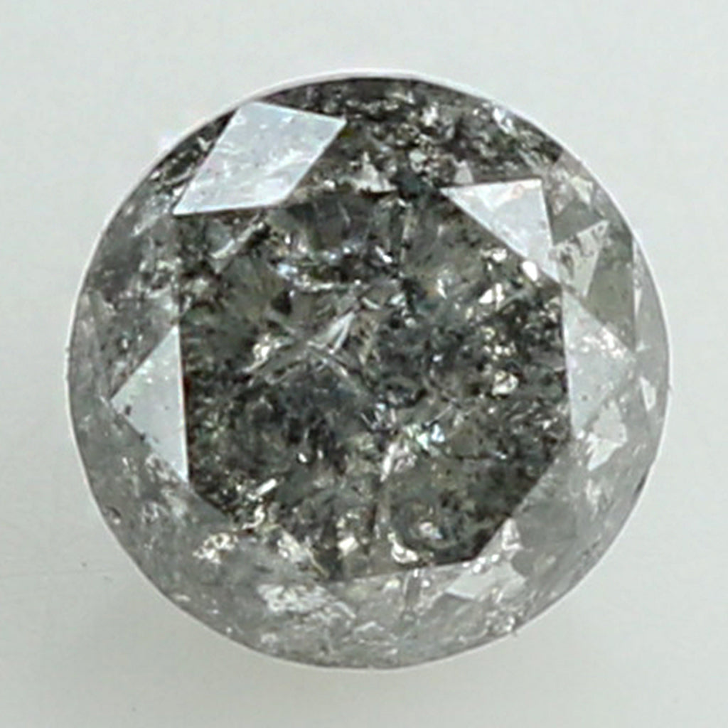 0.62 CT Natural Loose Round Shape Diamond Black Grey Color Round Shape Diamond 4.80 MM Salt And Pepper Round Brilliant Cut Diamond QL8460