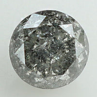 0.62 Ct Natural Loose Diamond Round Black Grey Salt And Pepper Color I3 Clarity 4.80 MM KDL8460