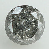 0.62 Ct Natural Loose Diamond Round Black Grey Salt And Pepper Color I3 Clarity 4.80 MM KDL8460