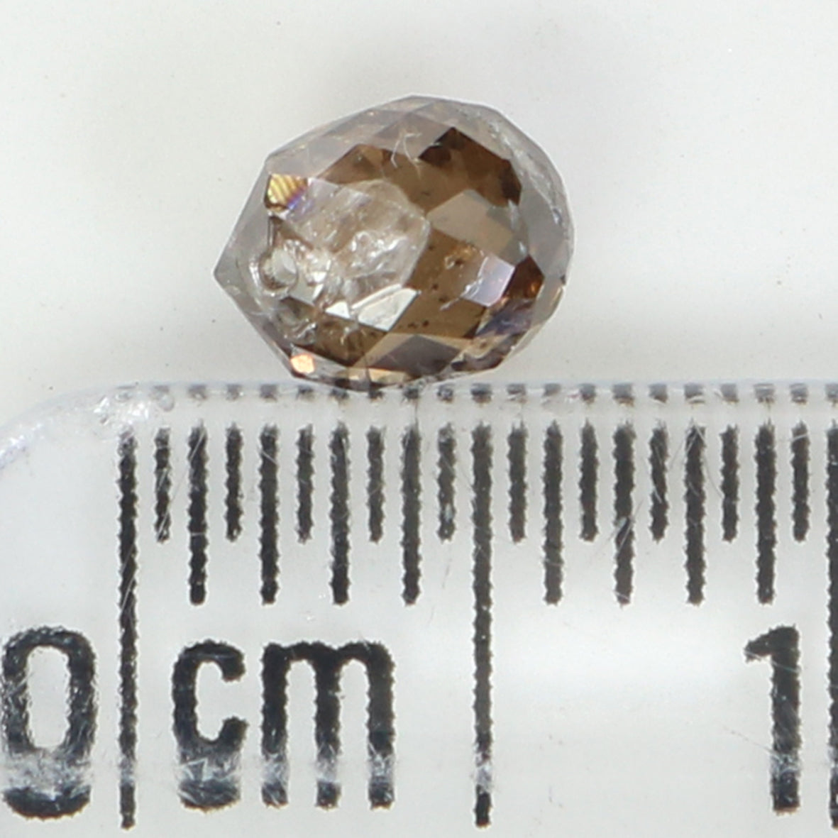 0.72 Ct Natural Loose Briolette Shape Diamond Brown Color Drop Diamond 5.10 MM Natural Loose Brown Color Briolette Rose Cut Diamond LQ9826