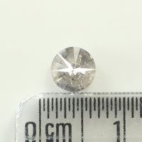 0.70 Ct Natural Loose Diamond, Round Brilliant Cut, Salt Pepper Diamond, Black Diamond, Gray Diamond, Rustic Diamond, Round Diamond L065