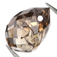 0.93 Ct Natural Loose Diamond, Briolette Diamond, Brown Diamond, Briolette Cut Bead Diamond, Polished Diamond, Faceted Diamond L9850
