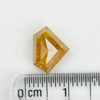 3.24 Ct Natural Loose Diamond, Shield Cut Diamond, Yellow Color Diamond, Rose Cut Diamond, Real Rustic Diamond, Antique Diamond KDL9780