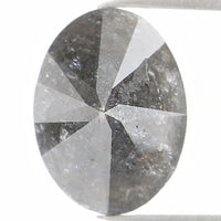 Natural Loose Oval Salt And Pepper Diamond Black Grey Color 1.46 CT 8.30 MM Oval Shape Rose Cut Diamond L1129