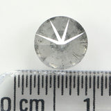 1.40 Ct Natural Loose Diamond, Grey Diamond, Round Diamond, Round Brilliant Cut Diamond, Sparkling Diamond, Rustic Diamond L240