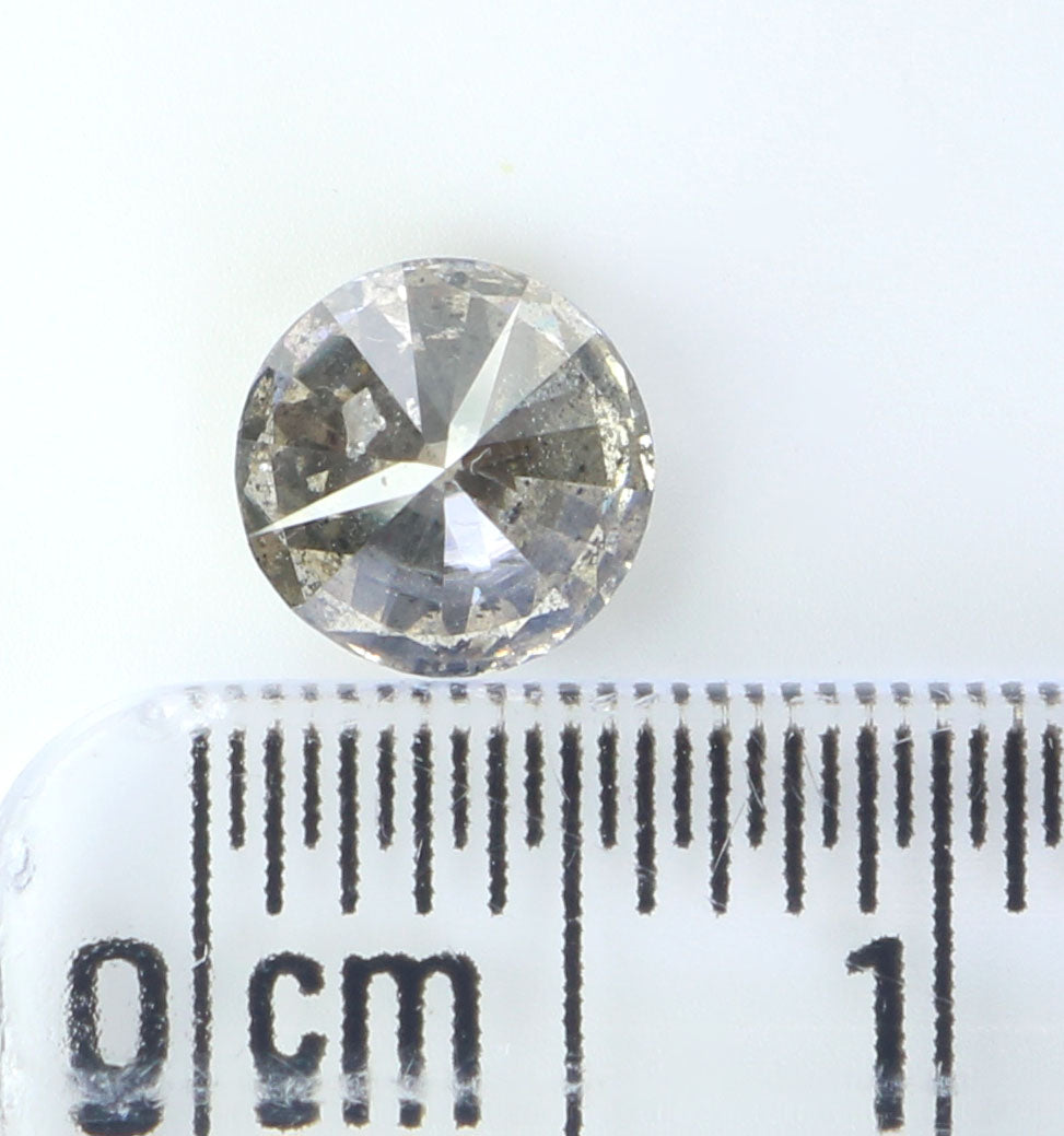 0.69 CT Natural Loose Round Shape Diamond Brown Color Round Cut Diamond 5.65 MM Natural Salt And Pepper Round Brilliant Cut Diamond LQ9395