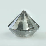 2.11 Ct Natural Loose Diamond Round Black Grey Salt And Pepper Color I3 Clarity 7.50 MM KDK1991