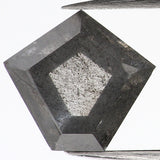 0.92 CT Natural Loose Diamond, Pentagon Cut Diamond, Salt And Pepper Diamond, Black Gray Diamond, Pentagon Shape, Rose Cut Diamond KDL438