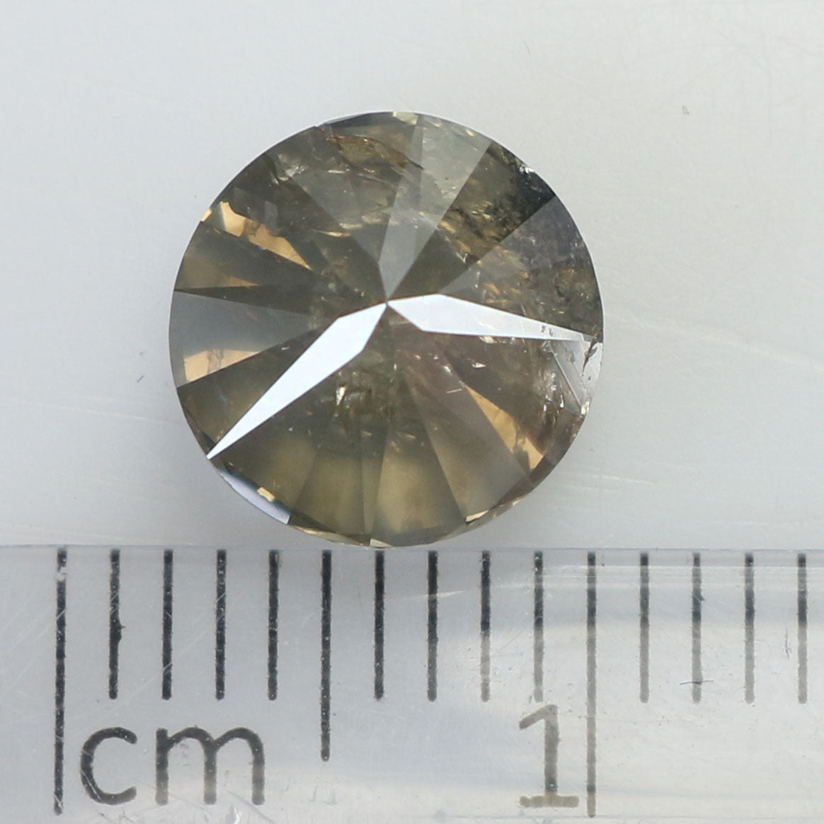 2.84 Ct Natural Loose Diamond Round Black Brown Color I3 Clarity 8.15 MM KDL8876