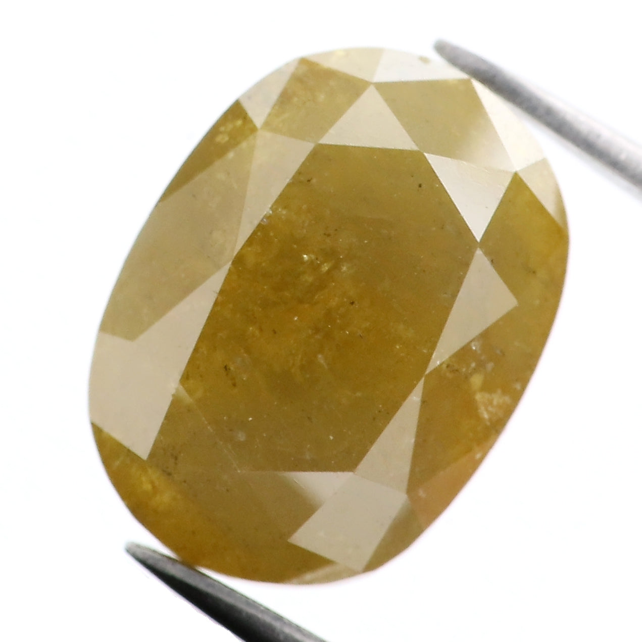 5.01 CT Natural Loose Oval Shape Diamond Yellow Color Oval Shape Diamond 11.40 MM Natural Loose Green Color Oval Rose Cut Diamond QL8645