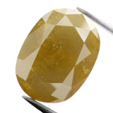 5.01 ct Natural Loose Diamond Oval Yellow Green Color I3 Clarity 11.40 MM KDL8645