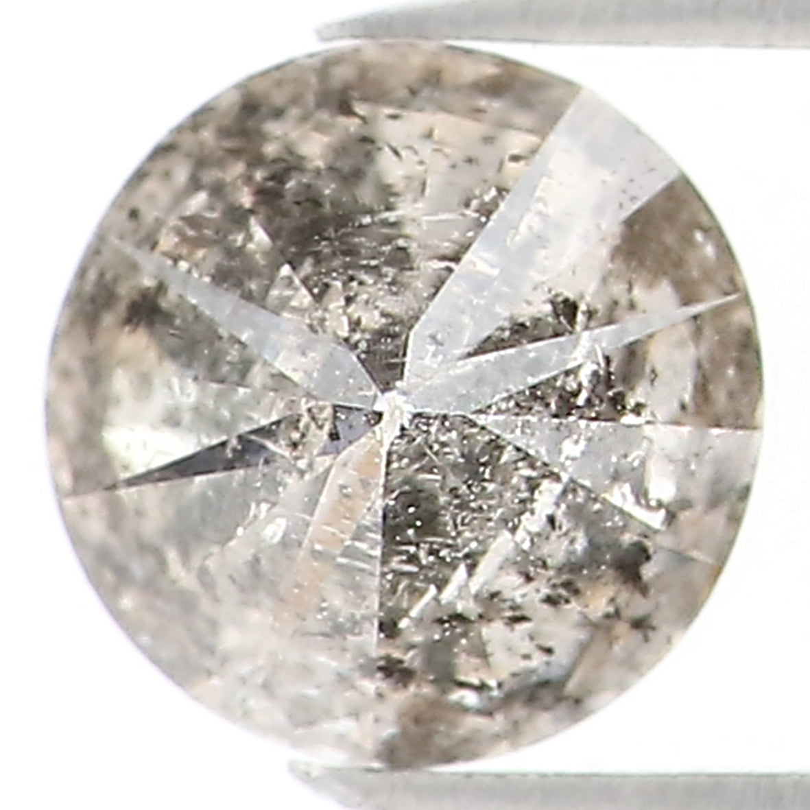 0.33 CT Natural Loose Round Shape Diamond Salt And Pepper Round Diamond 4.40 MM Natural Black Grey Color Round Brilliant Cut Diamond LQ1109