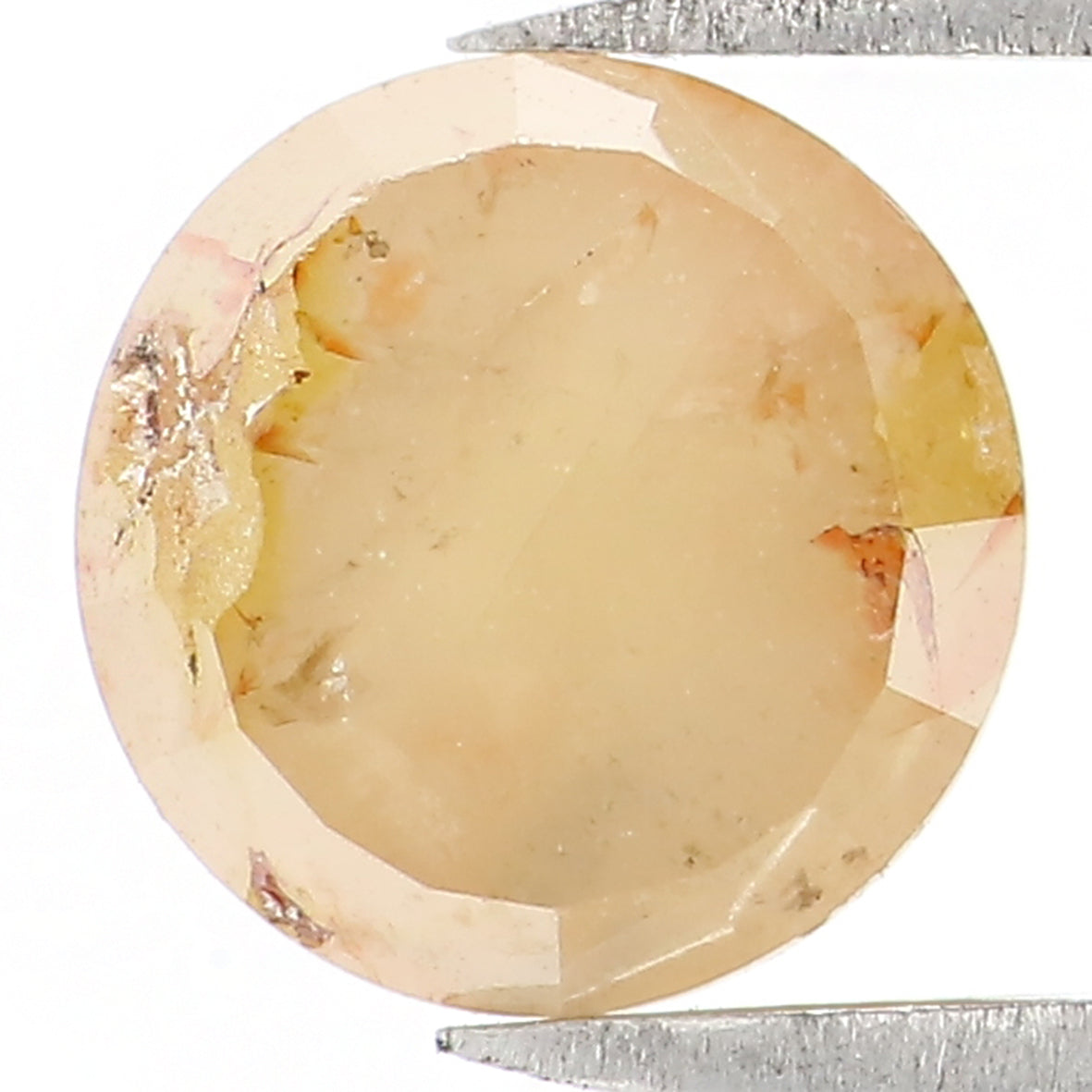 1.51 CT Natural Loose Round Rose Cut Diamond Yellow Color Round Shape Diamond 6.40 MM Natural Yellow Color Round Rose Cut Diamond KQ2436