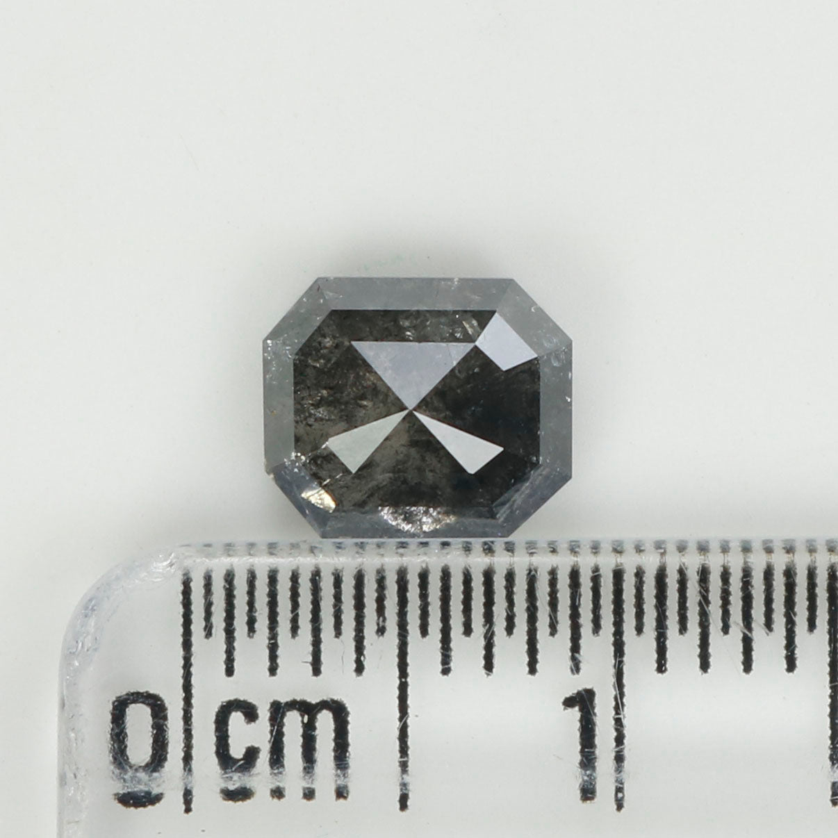 1.70 CT Natural Loose Emerald Cut Diamond Salt And Pepper Emerald Diamond 7.20 MM Natural Loose Black Grey Color Emerald Cut Diamond QL187