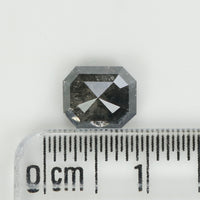 1.70 CT Natural Loose Diamond, Emerald Cut Diamond, Salt And Pepper Diamond, Black Diamond, Grey Diamond, Antique Rose Cut Diamond KDL187