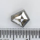 0.72 CT Natural Loose Diamond, Pentagon Cut Diamond, Salt And Pepper Diamond, Black Gray Pentagon Diamond, Rose Cut Diamond KDL9518