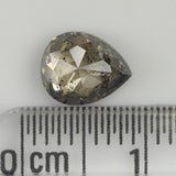 1.21 Ct Natural Loose Diamond Pear Black Grey Salt And Pepper Color 7.52 MM KDL9349