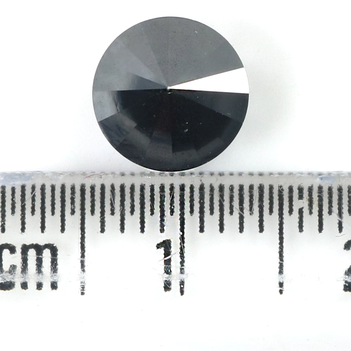 Natural Loose Round Shape Black Color Diamond 2.90 CT 7.80 MM Round Brilliant Cut Diamond L1854