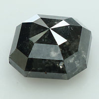 2.68 Ct Natural Loose Diamond Radiant Black Grey Color I3 Clarity 8.00 MM kdL8258
