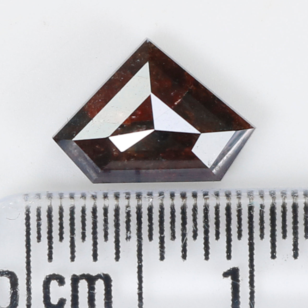 1.35 CT Natural Loose Shield Shape Diamond Brown Color Shield Cut Diamond 6.55 MM Natural Loose Brown Color Shield Rose Cut Diamond LQ9419
