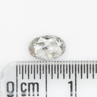 0.57 Ct Natural Loose Diamond, Oval Diamond, Salt And Pepper Diamond, Black Grey Diamond, Oval Cut Diamond, Rustic Diamond KDL9614