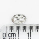 0.57 Ct Natural Loose Diamond, Oval Diamond, Salt And Pepper Diamond, Black Grey Diamond, Oval Cut Diamond, Rustic Diamond KDL9614
