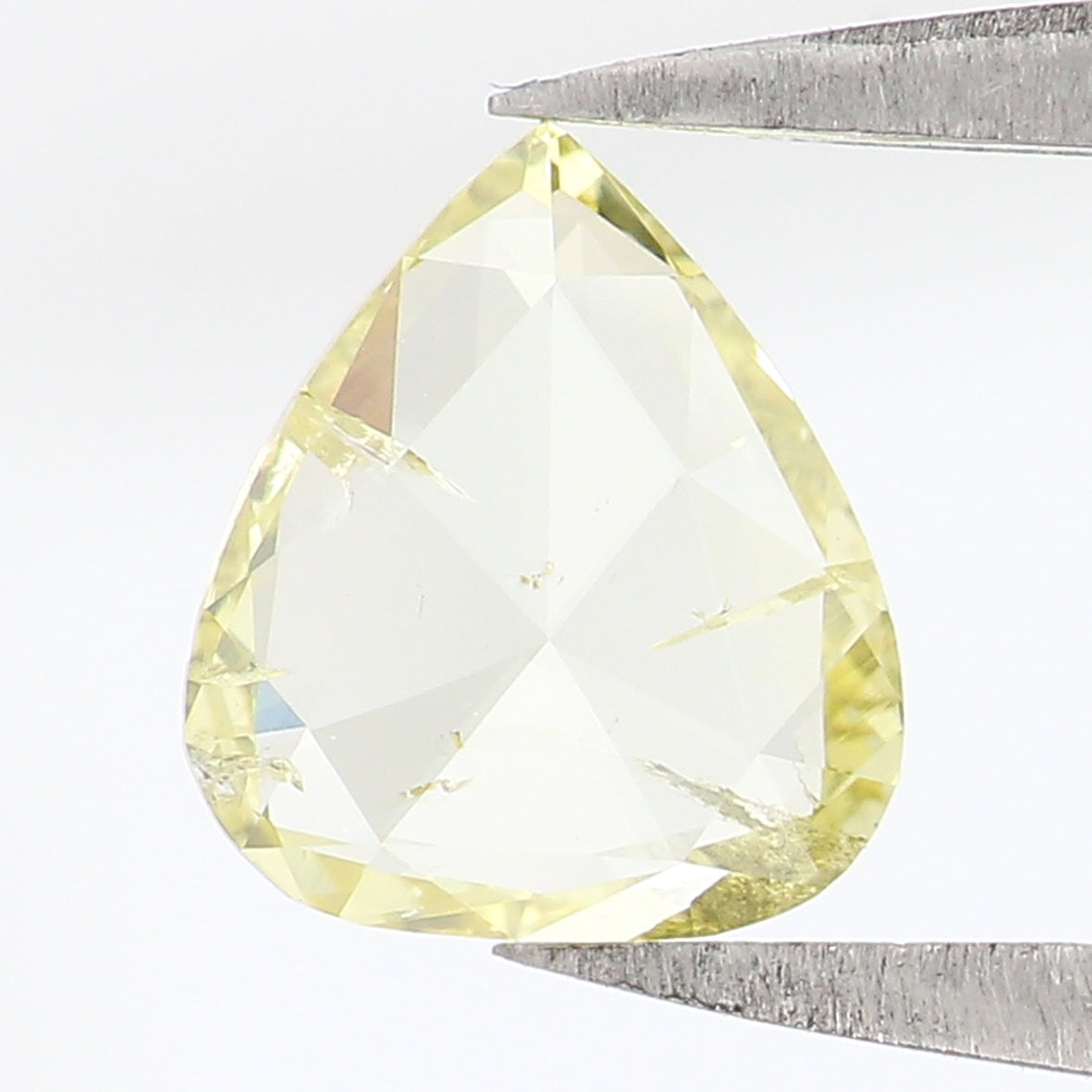 0.47 CT Natural Loose Pear Shape Diamond Yellow Color Pear Shape Diamond 6.65 MM Natural Loose Yellow Diamond Pear Rose Cut Diamond LQ1616