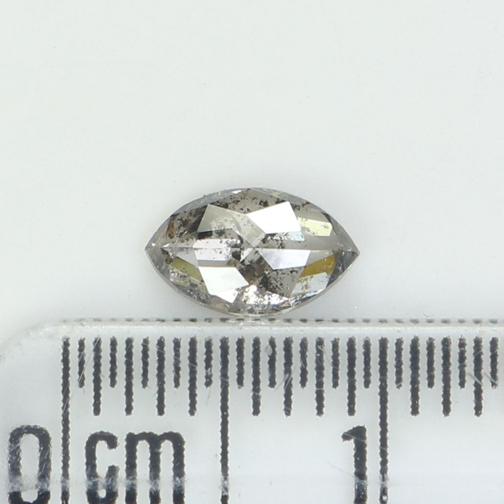 0.52 CT Natural Loose Marquise Shape Diamond Salt And Pepper Marquise Rose Cut Diamond 6.80 MM Black Grey Color Marquise Cut Diamond QL9677