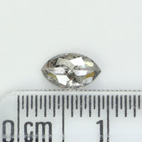 0.52 Ct Natural Loose Diamond, Marquise Diamond, Salt And Pepper Diamond, Black Grey Diamond, Marquise Cut Diamond, Rustic Diamond KDL9677