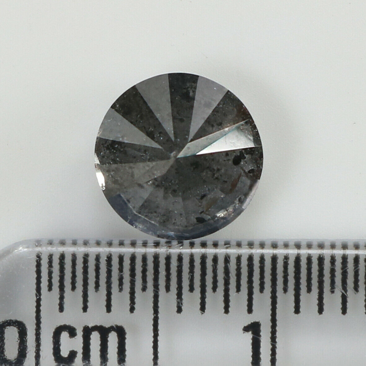 1.69 Ct Natural Loose Diamond, Round Brilliant Cut, Salt Pepper Diamond, Black Diamond, Gray Diamond, Rustic Diamond, Round Diamond KDL9282