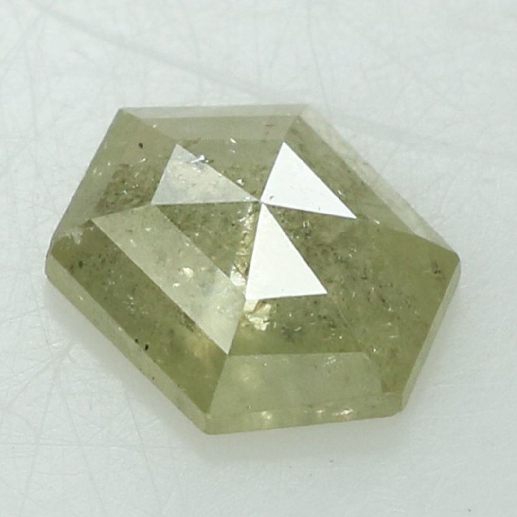 0.75 Ct Natural Loose Hexagon Shape Diamond Grey Hexagon Diamond 7.50 MM Natural Loose Grey Color Diamond Hexagon Rose Cut Diamond QK2097