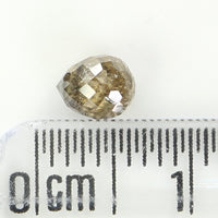 0.76 Ct Natural Loose Diamond, Briolette Diamond, Yellow Brown Diamond, Briolette Cut Bead Diamond, Polished Diamond, Faceted Diamond L9839