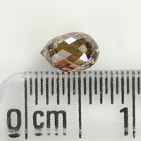 0.63 Ct Natural Loose Diamond, Briolette Diamond, Brown Diamond, Briolette Cut Bead Diamond, Polished Diamond, Faceted Diamond KR2248