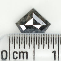 0.72 Ct Natural Loose Diamond, Salt And Pepper Diamond, Shield Cut Diamond, Black Gray Color Diamond, Rose Cut Real Rustic Diamond KDL007