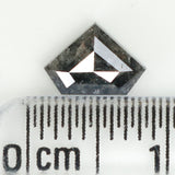 0.72 Ct Natural Loose Diamond, Salt And Pepper Diamond, Shield Cut Diamond, Black Gray Color Diamond, Rose Cut Real Rustic Diamond KDL007