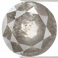 Natural Loose Round Rose Cut Salt And Pepper Diamond Black Grey Color 0.87 CT 5.80 MM Rose Cut Shape Diamond L1197