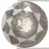 Natural Loose Round Rose Cut Salt And Pepper Diamond Black Grey Color 0.87 CT 5.80 MM Rose Cut Shape Diamond L1197